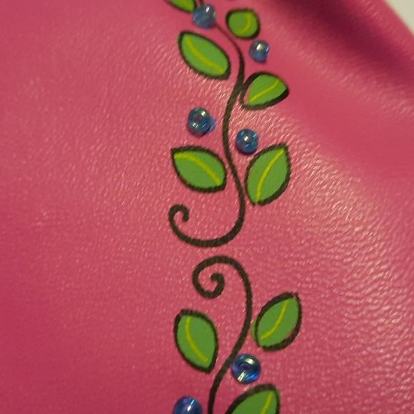 Beaded Hot Pink Owl Be You Whimsical Fun Phone Purse Wallet Wristlet Card Zipper - Picture 3 of 7